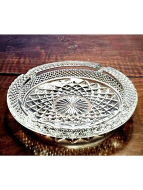 Wexford Anchor Hocking Cigar Cigarette Ashtray 8.5” heavy glass vintage 1970s
